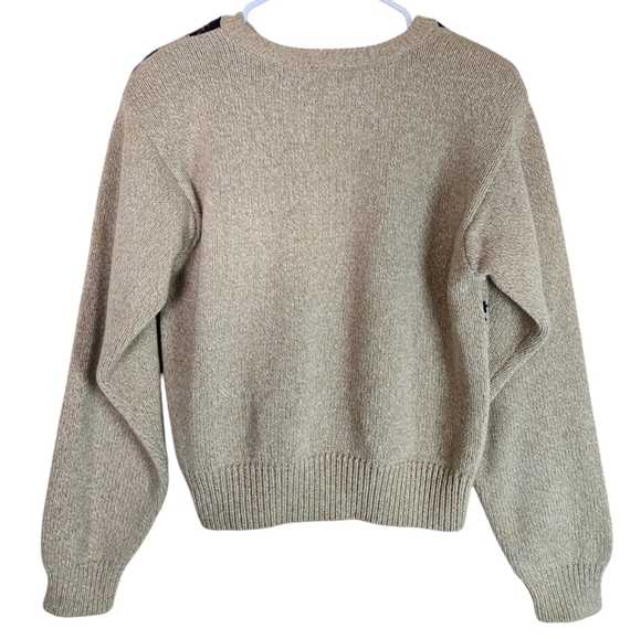 Vintage LizSport Diamonds Crewneck Pullon Long Sleeve Sweater Women’s Petite P - Picture 8 of 9